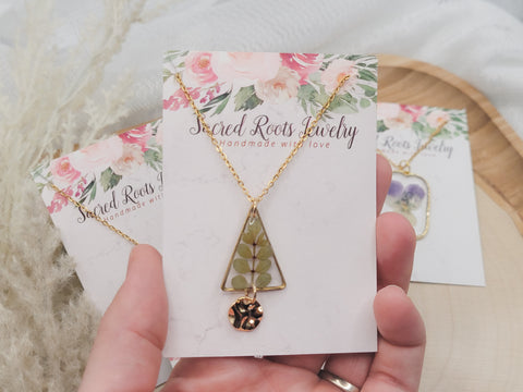 Triangular Tree Necklace