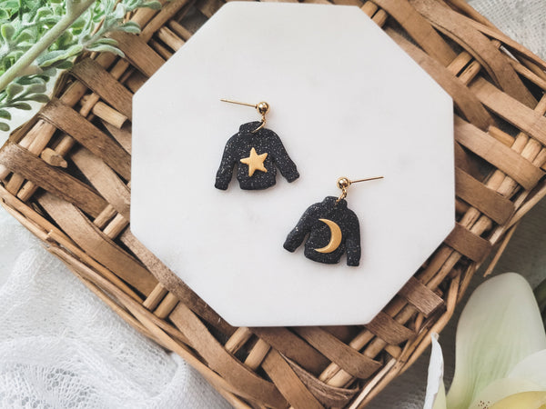 Star and Moon Sweater Dangles