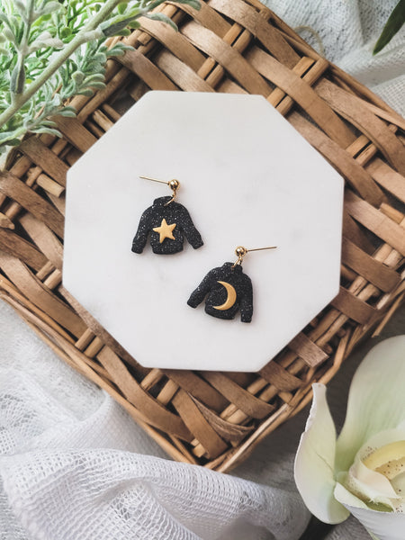 Star and Moon Sweater Dangles