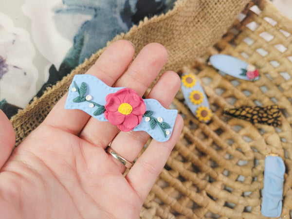 Red Flower Barrette